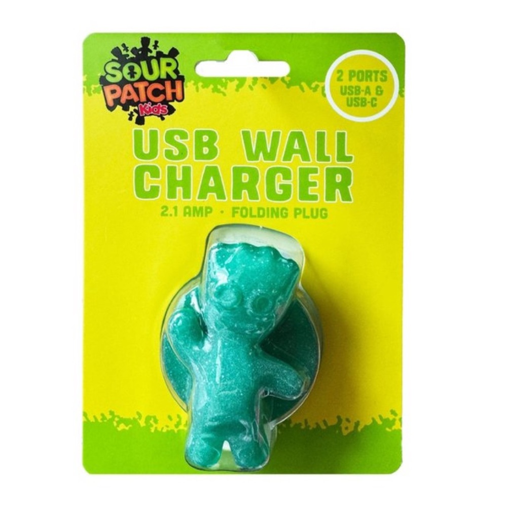 Sour Patch Kids 2 Ports Folding Wall Charger USB A USB C